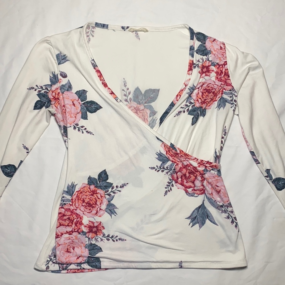 Floral long sleeve top